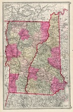 New England Map By H.C. Tunison