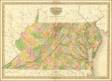 Maryland, Delaware and Virginia Map By Henry Schenk Tanner