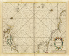 Pas Caart van Brazil en Nieu-Nederland By Hendrick Doncker