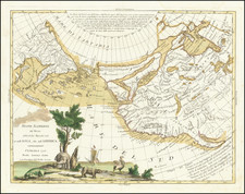 Polar Maps, Pacific Ocean, Pacific Northwest, Alaska, North America and British Columbia Map By Antonio Zatta