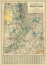 Utah and Geological Map By The Clason Map Company