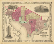 Washington, D.C. Map By Alvin Jewett Johnson  &  Benjamin P Ward