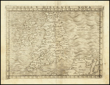 British Isles, England, Scotland and Ireland Map By Giacomo Gastaldi