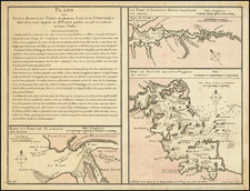 [Boston / Anapolis Royal / Plaisance] Plans des Isles, Rades, et Ports de plusieurs Lieuxde l'Amerique Tires de la Carte Angloises de Mr. Popple publiee en 1733 a Londres en Vingt Feuilles.