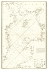 British Isles, England, Scotland and Ireland Map By Depot de la Marine