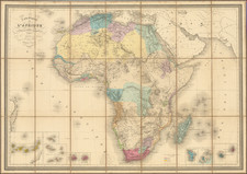 Africa Map By Eugène Andriveau-Goujon