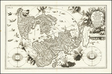 World and California as an Island Map By Heinrich Scherer