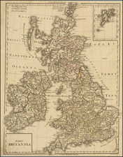 British Isles, England, Scotland, Ireland and Wales Map By Ésaiás Budai
