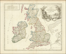 British Isles Map By Gilles Robert de Vaugondy