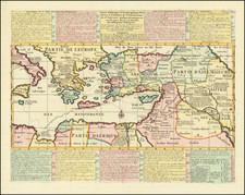 Mediterranean, Holy Land and Turkey & Asia Minor Map By Henri Chatelain