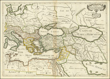 Mediterranean and Middle East Map By Melchior Tavernier / Nicolas Sanson