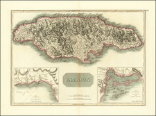 Jamaica (with insets of Kingston and Port Royal Harbors and Bluefields) By John Thomson