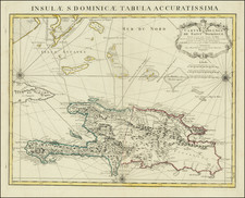 Hispaniola and Bahamas Map By Covens & Mortier