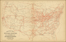 United States Map By Samuel Augustus Mitchell Jr.