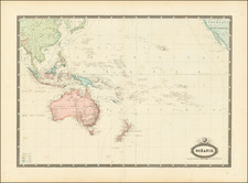 Hawaii, Australia & Oceania, Pacific, Oceania, New Zealand, Hawaii and Other Pacific Islands Map By F.A. Garnier