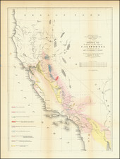 California and Geological Map By U.S. Pacific RR Survey