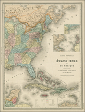 United States and Rocky Mountains Map By Eugène Andriveau-Goujon