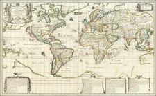 Carte Universelle du Monde vulgairement dite la Mappemonde Avec de Nouvelles Observations touchant les Navigations due long cours  . . . 1679