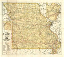 Missouri Map By Woodward & Tiernan Printing Company