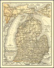 Michigan Map By The Clason Map Company