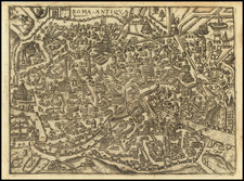 Rome Map By Pietro Bertelli