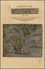 Brazil Map By Theodor De Bry