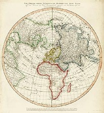 World, Eastern Hemisphere, Northern Hemisphere, Atlantic Ocean and Pacific Map By Tranquillo Mollo