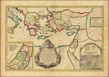 Mediterranean and Holy Land Map By Pierre Mortier