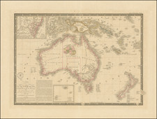 Australia Map By Alexandre Emile Lapie