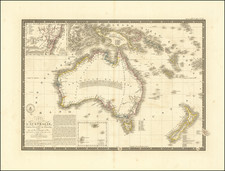 Australia & Oceania, Australia, Oceania, New Zealand and Other Pacific Islands Map By Alexandre Emile Lapie