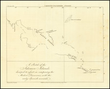 A Sketch of the Salomon Islands, designed to assist in comparing the Modern Discoveries with the early Spanish accounts