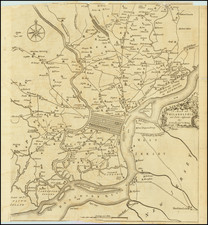 Pennsylvania and Philadelphia Map By Nicholas Scull  &  George Heap