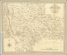 Texas Map By Charles Frederick Cheffins