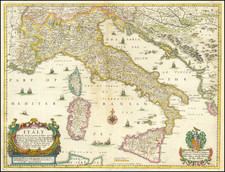 Italy Map By Richard Blome