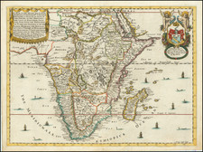 A Mapp of the Higher and Lower Aethiopia, Comprehending Ye Several Kingdomes... The Empire of the Abissines, The Coast of Aznguebar, Abex, of Nubia… Cafre . . . 1669 By Richard Blome