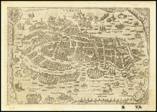 Venice Map By Pietro Bertelli