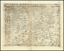 Netherlands and Luxembourg Map By Giacomo Gastaldi