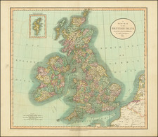 British Isles Map By John Cary