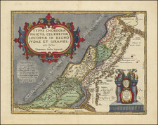 Typus Chorographicus, Celebrium Locorum In Regno Iudae et Israhel arte factus a Tilemanno Stella Sigenensi. . . . MDCLXXXVI By Abraham Ortelius