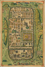 Holy Land and Jerusalem Map By Georg Braun  &  Frans Hogenberg