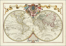 Mappemonde a l'usage du Roy Par Guillaume Delisle Premier-Geographe de S.M. . . . 1720 By Guillaume De L'Isle / Philippe Buache