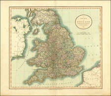 A New Map of England, from the Latest Authorities . . . 1807 By John Cary