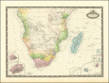 South Africa and African Islands, including Madagascar Map By F.A. Garnier