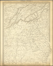 Alabama, Tennessee and Georgia Map By SDUK