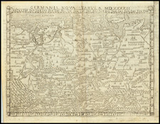 Netherlands, Poland, Hungary, Baltic Countries, Scandinavia and Germany Map By Giacomo Gastaldi