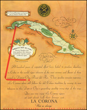 Cuba Map By Henry Clay and Bock & Company