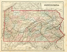 Mid-Atlantic Map By Joseph Hutchins Colton