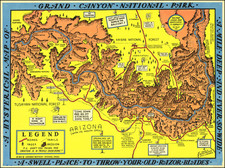 Southwest, Arizona, Nevada and Pictorial Maps Map By Lindgren Brothers