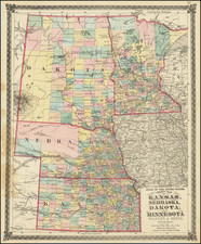 Midwest and Plains Map By H.H. Lloyd  &  Warner & Beers