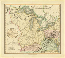 Kentucky, Midwest, Illinois, Ohio, Michigan, Minnesota, Wisconsin and Canada Map By John Cary